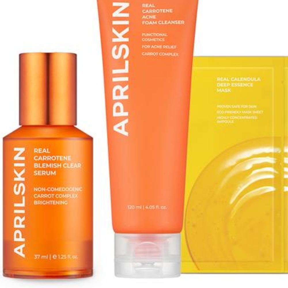 🆓 Cleanser, serum, free sheet masks APRILSKIN